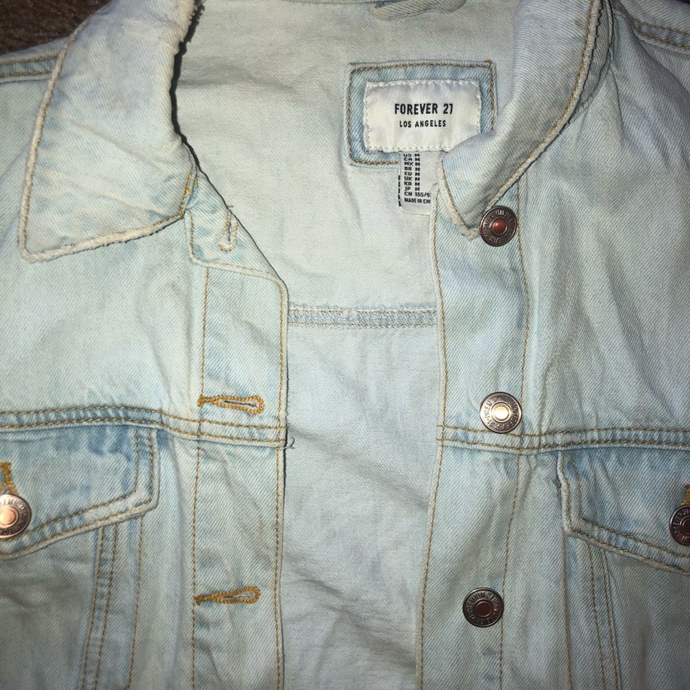 forever 21 light denim jacket